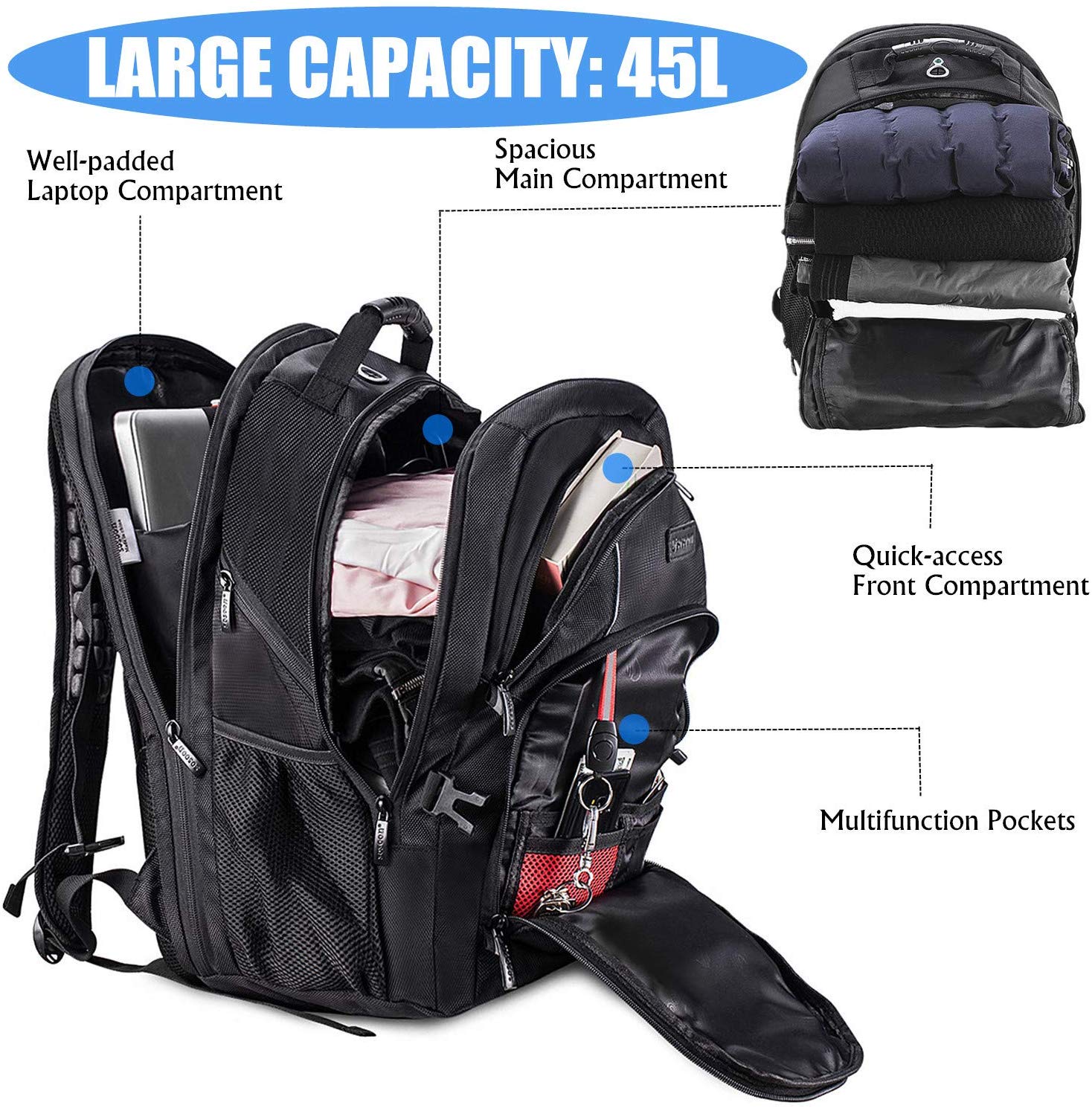 Extra Large 17 Inch Laptop Backpack – Sosoon