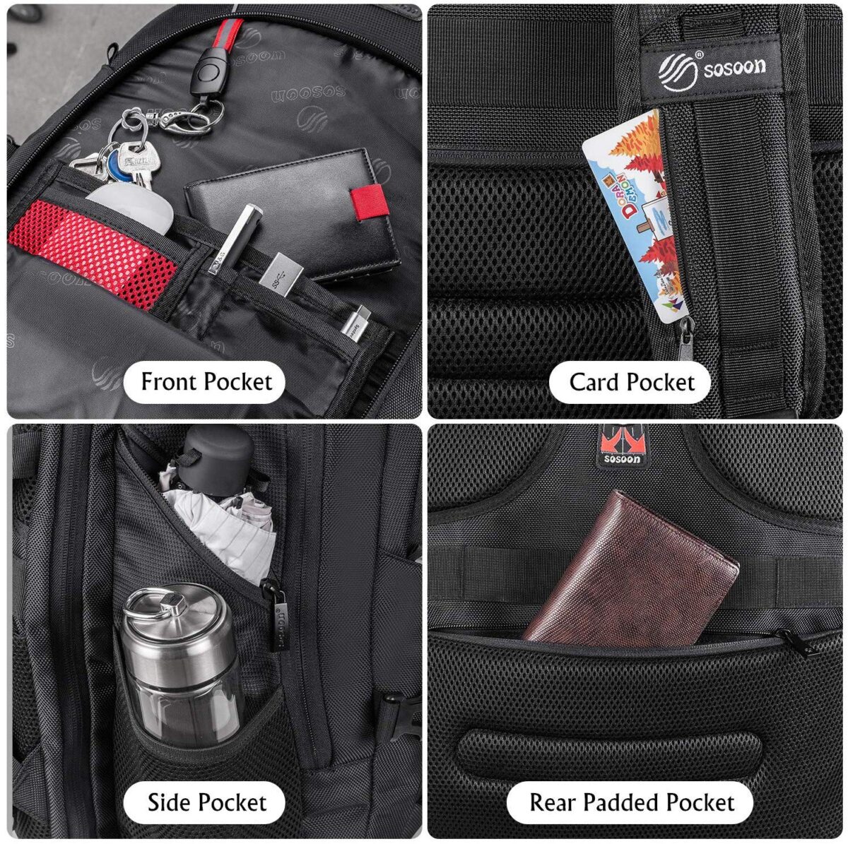 Extra Large 17 Inch Laptop Backpack Sosoon